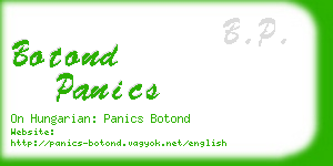 botond panics business card